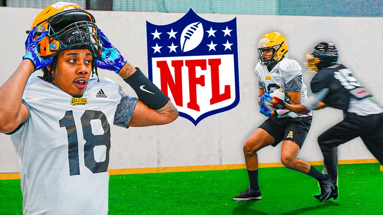 I MADE THE CRAZIEST CATCH IN PRO FOOTBALL PRACTICE!!!