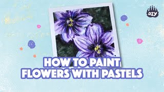 How to paint flowers with pastels | Art projects for kids | #doitwithdiy