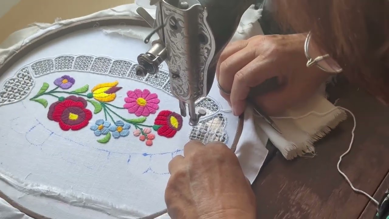 ハンガリー刺繍　リシェリュー　ミシン