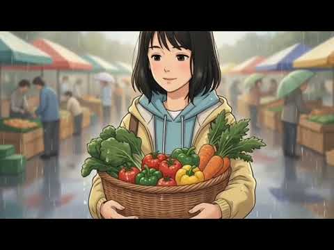 Shopping in the Rain | Peaceful Korean Market Day | Cozy Slice of Life
