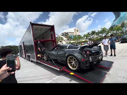 Pagani Huayra BC Getting Loaded On To Car Transport