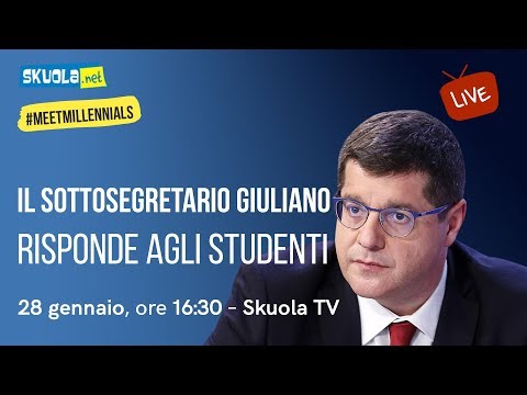 Il Sottosegretario Giuliano risponde agli studenti!