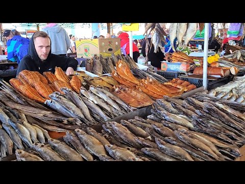 Odessa 10/14/2022 Prices for fish. Salted, Dried, Smoked Fish. Market Privoz