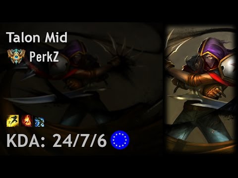 Talon Mid vs Cassiopeia - PerkZ - EUW Challenger Patch 6.23