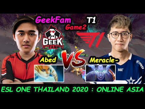 Geekfam vs T1 | Abed [Naga Siren] 11K MMR Carry ESL ONE THAILAND 2020 Online Group Stage Game2
