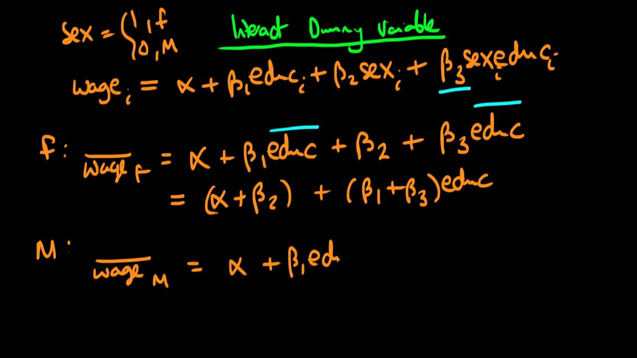 Dummy variables - interaction terms explanation