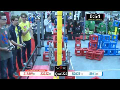2015 VRC Engr Q222 - 2158W 2323Z vs 5203T 8941 - 77 to 32 - VEX Worlds 2015 - Engineering Division