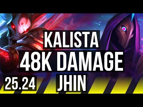 KALISTA & Nautilus vs JHIN & Karma (ADC) | 48K damage | KR Master | 25.24