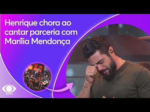 Henrique chora ao cantar hit com Marília Mendonça no Faustão na Band