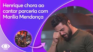 Henrique chora ao cantar parceria com Marília Mendonça | Faustão na Band