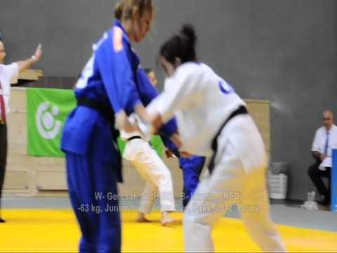 Judo 2012 Paks -63kg W- Gercsák Sz (HUN) - B- Iwema I (NED) (Bronz) Junior Atom Cup