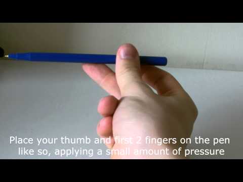 How To Do The Thumb Around Pen Trick Tutorial [HD]