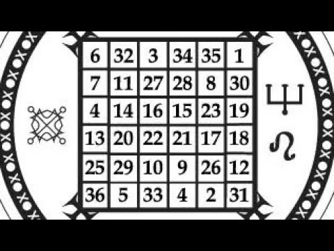 369, 666. Magic squares and divine names of the planets.