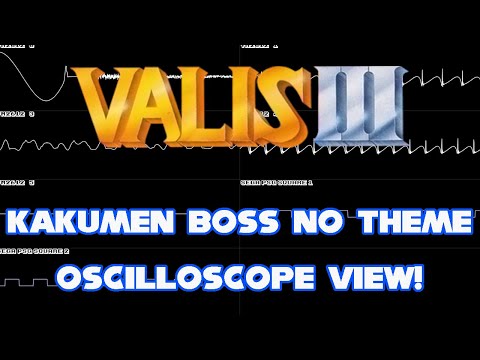 Valis III (GEN/MD) - Kakumen Boss No Theme - In Oscilloscope View!