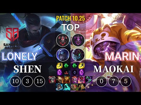 SB Lonely Shen vs MaRin Maokai Top - KR Patch 10.25