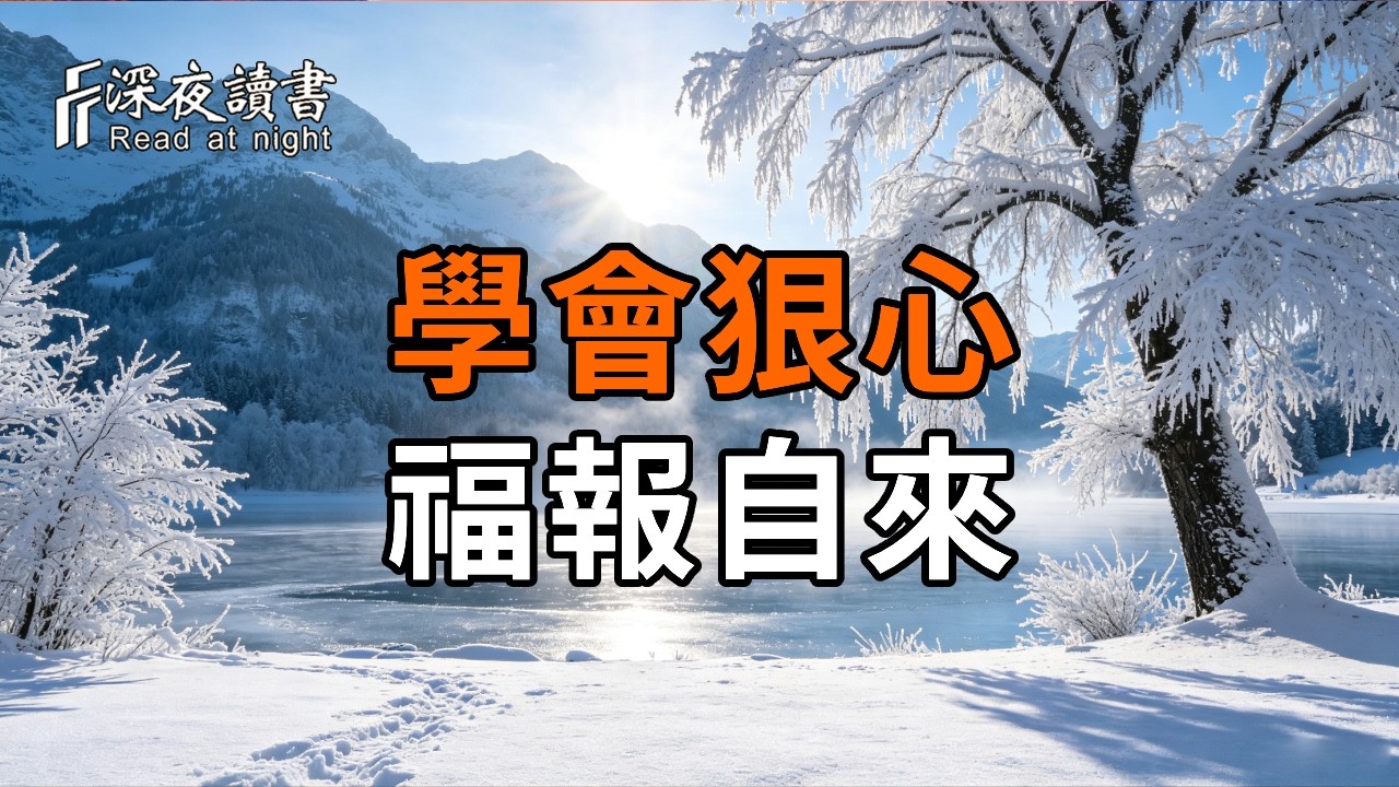 人到晚年，最好的保命底牌不是錢，而是這3種斷開。學會狠下心，福報才會不請自來！【深夜讀書】#人生