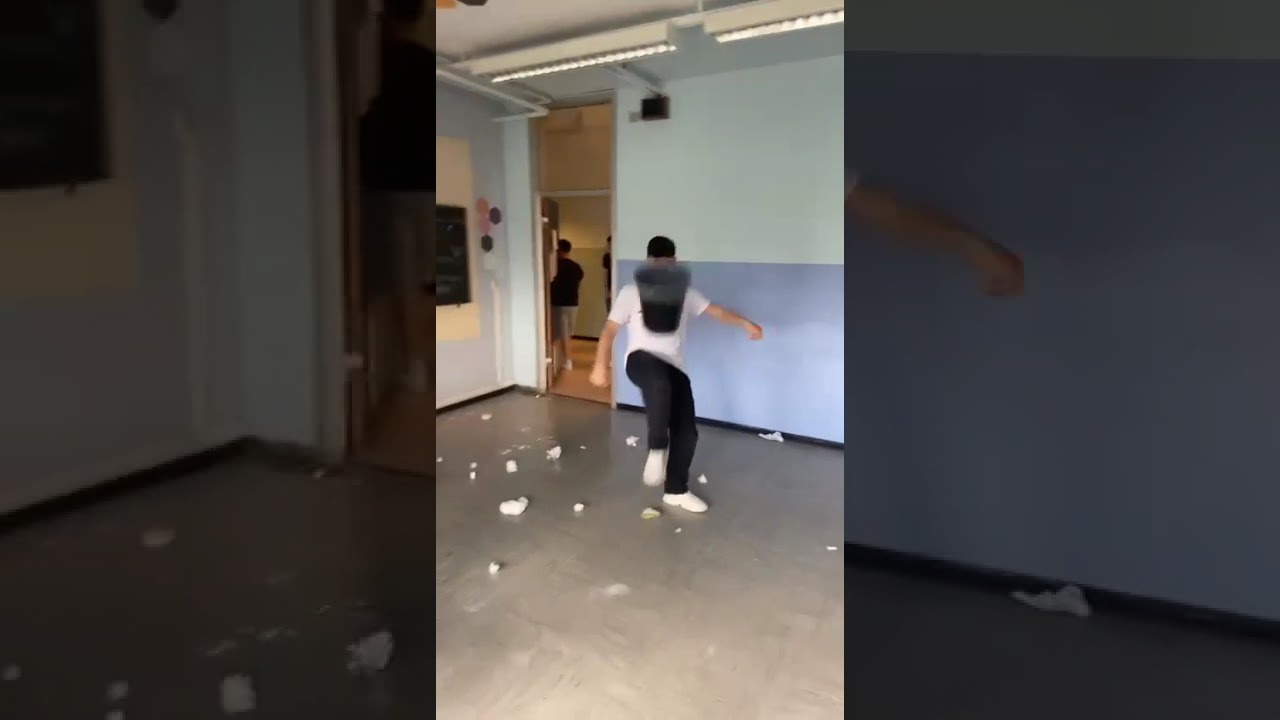 Man kicks trash can into wall causing mishap in Turin, Italy