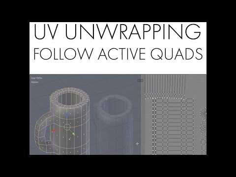 Daily Blender Tip 77 - Unwrap a Cup - Follow Active Quads