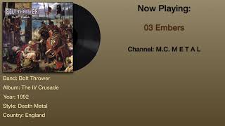 Embers - Bolt Thrower 1992 The IV Crusade Album. Lyrics in description.