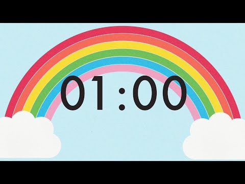 1 Minute Countdown Rainbow Timer 🌈
