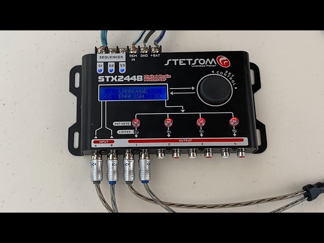 Vídeo relacionado con Stetsom STX 2848 DSP Crossover & Equalizer Procesador de señal Digital Completo de 8 Canales (secuenciador) 2.8 relé Remoto
