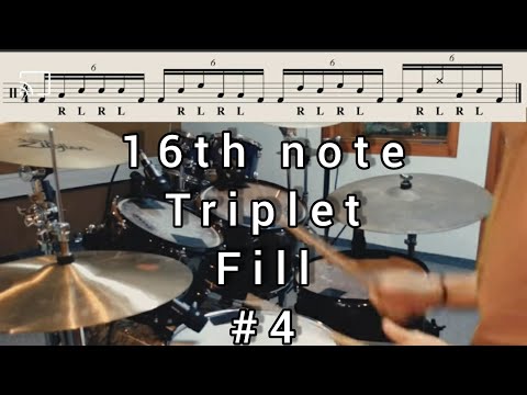 Drum lesson | 16th note triplet fill #4 - Ariel Kasif