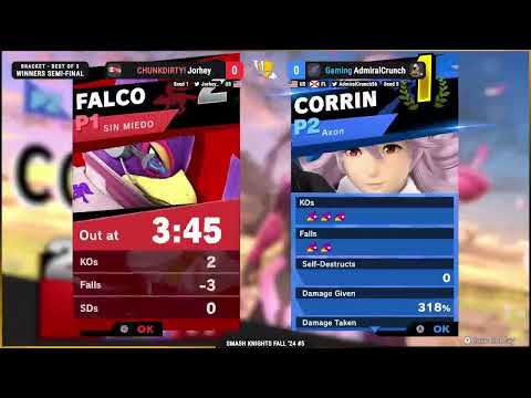 Jorhey vs AdmiralCrunch - Winners Semi Finals - Smash Knights Fall '24 #5