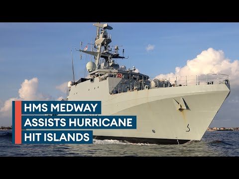 HMS Medway in Caribbean humanitarian effort after Hurricane Ian hits