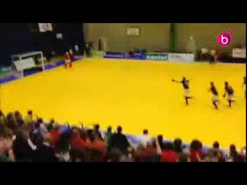 L'équipe du Racing Uccle, troisième de la Coupe d'Europe des clubs champions en hockey indoor