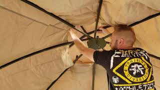 How to install a Lowe's Allen Roth 10x12 Gazebo Canopy Part 2
