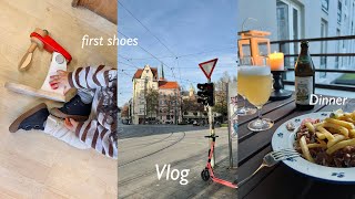 ［vlog］ドイツ生活｜ファーストシューズ｜散歩｜平凡な休日 Eng