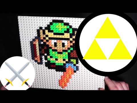Pixel Art with Building Bricks Timelapse | The Legend of Zelda - A Link to the Past