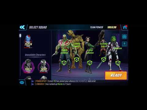 Marvel Strike Force Starlord 6 Star Unlock