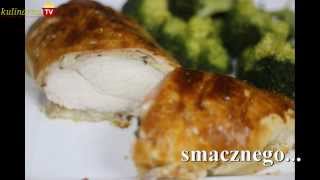 Przepis na: Kurczak z mozzarellą w cieście francuskim