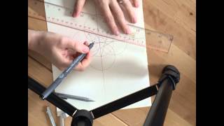 Islamic art: five circles to create eight-pointed star