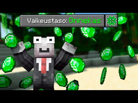 Koodasin Minecraftiin ONNEKAS Vaikeustason! 🍀