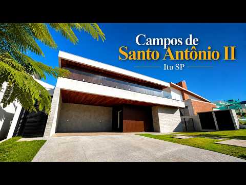 Vídeo — CASA IMPONENTE NO CONDOMÍNIO CAMPOS DE SANTO ANTÔNIO 2, EM ITU SP — Itu