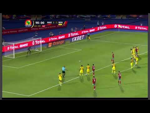 BENIN VS MARRUECOS Penalty errado de Hakim Ziyech 05-07-2019 COPA FRICA DE NACIONES