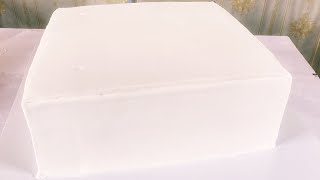 Easiest way to cover a square cake with fondant / How to cover square cake with fondant.