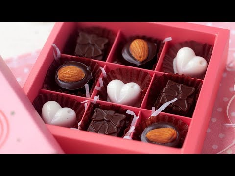 Receita de 3 BON BONS DE CHOCOLATE - 3 LOẠI SÔ CÔ LA BON BON (tiramisu, dâu, trà sữa)