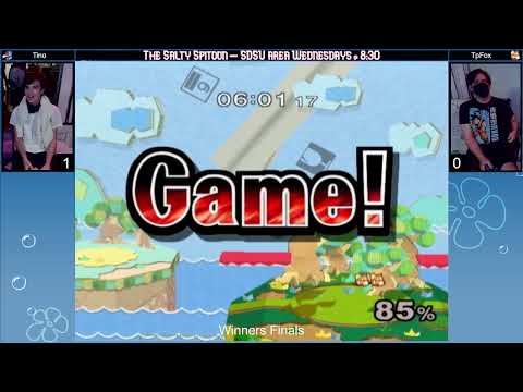 Salty Spitoon Melee #23 Winners Finals - Tino (fox/falco) vs TpFox (fox/falco)