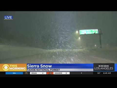 Storm dumps snow over Sierra Nevada in Northern California