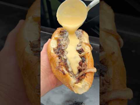 Smoked Brisket Cheesesteak | BBQ Brisket Sandwich #food