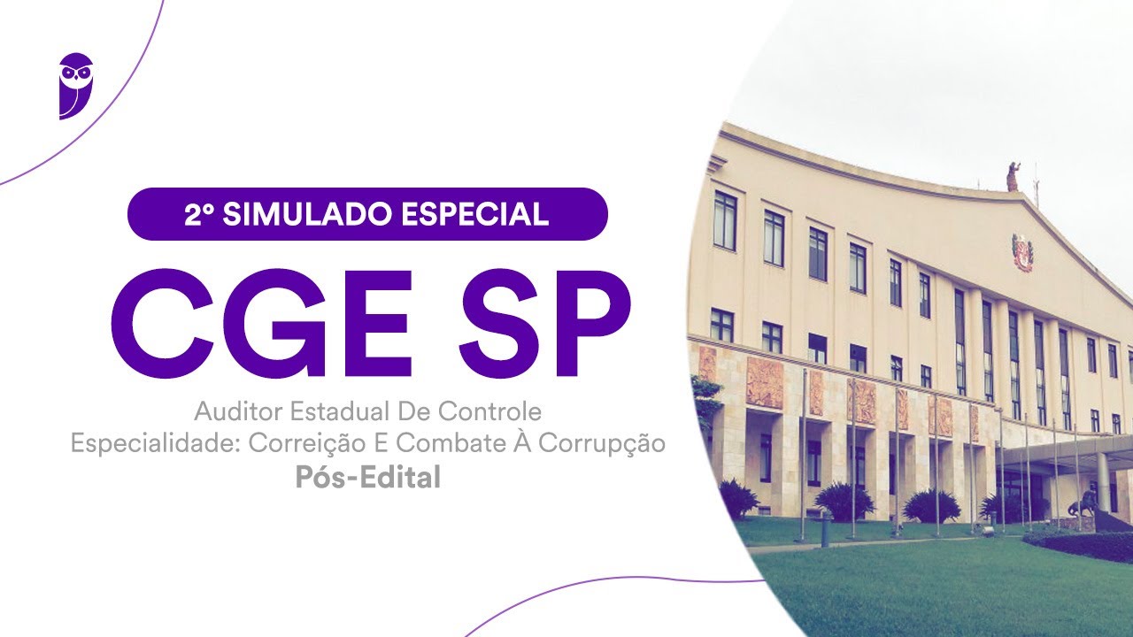 2° Simulado Especial CGE SP - Auditor - Correição e Combate à Corrupção - Pós-Edital - Correção