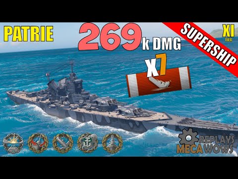 SUPERSHIP Patrie 7 Kills & 269k Damage | World of Warships Gameplay