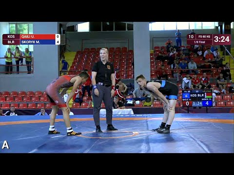 1/8 FS - 60 kg: U. QAILI (KOS) v. M. SKORYK (BLR)