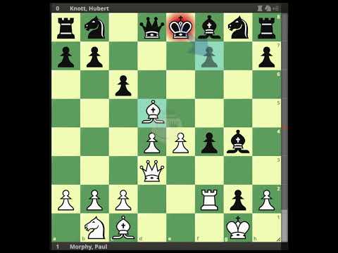 Morphy, Paul vs Knott, Hubert || New York 1859 @chessbuddies 🔴 #PaulMorphy