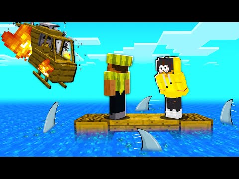 HELİKOPTERİMİZ OKYANUSA ÇAKILDI 🚁 [mahsur kaldık] - MİNECRAFT