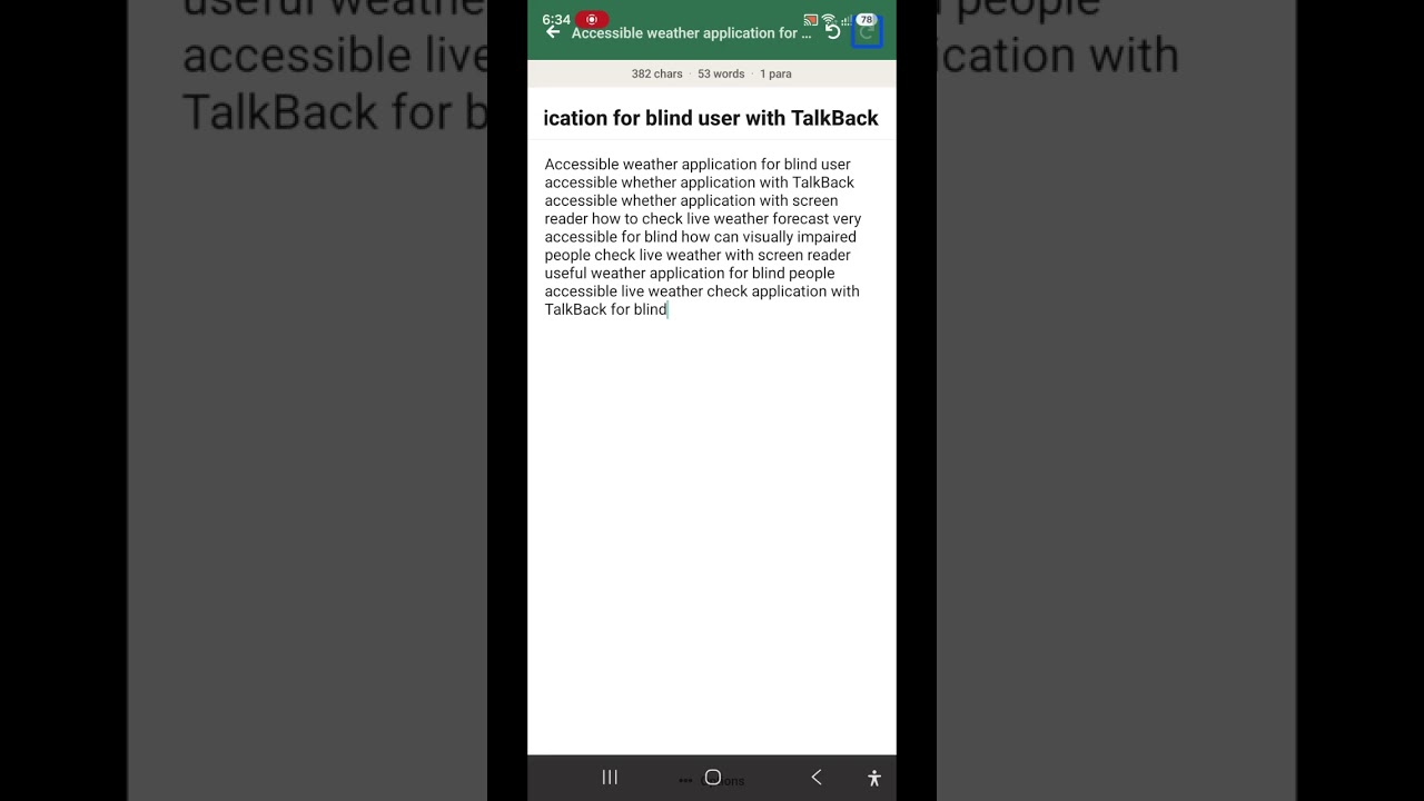 accessible weather application for blind user Accurate weather forecasts for everyday life 