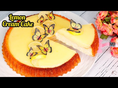 The Easiest Lemon Cake Ever‼️Super Moist Lemon Cream Cake Recipe